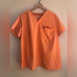 FIGS Catarina Scrub Top Shaka Orange 3XL